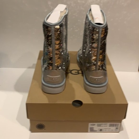 UGG Classic Short Sequin Bling Sparkle Boots 6 7 8 9 NEW - Picture 12 of 15